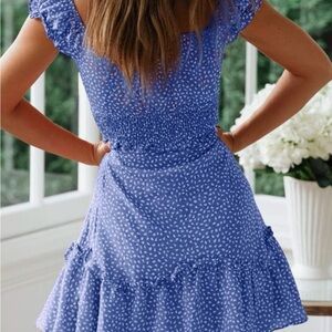 Echo Blue Patterned Mini Dress